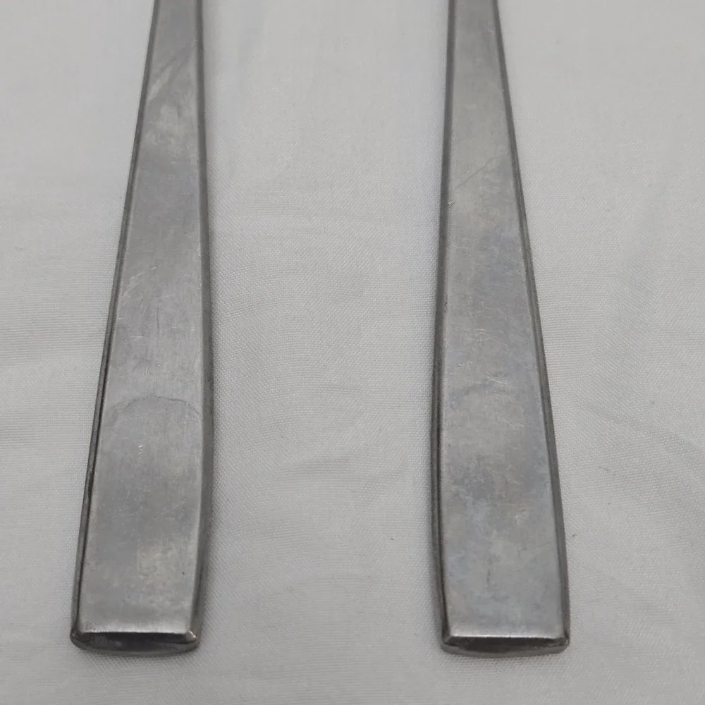 Lot Of 2 (Two) Logan Satin (Stainless) by Cambridge Silver Forks GUC Normal Wear